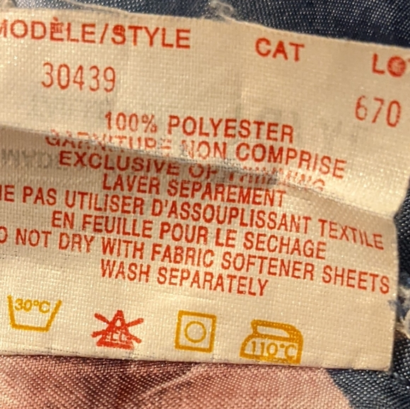 XL Vintage 1990s Jessica Intimates Blue with Pink Roses 2 Piece PJ Lounge Set - Picture 7 of 7